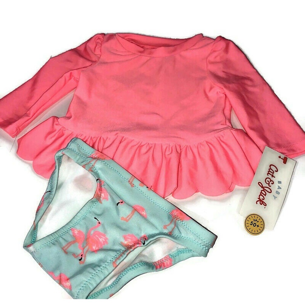 Cat & Jack Baby 2pc Pelican Swim Suit 3-6M, NWT
